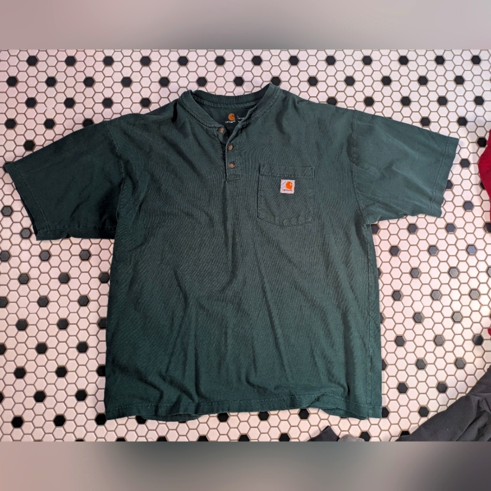 Dark Green Carhartt shirt